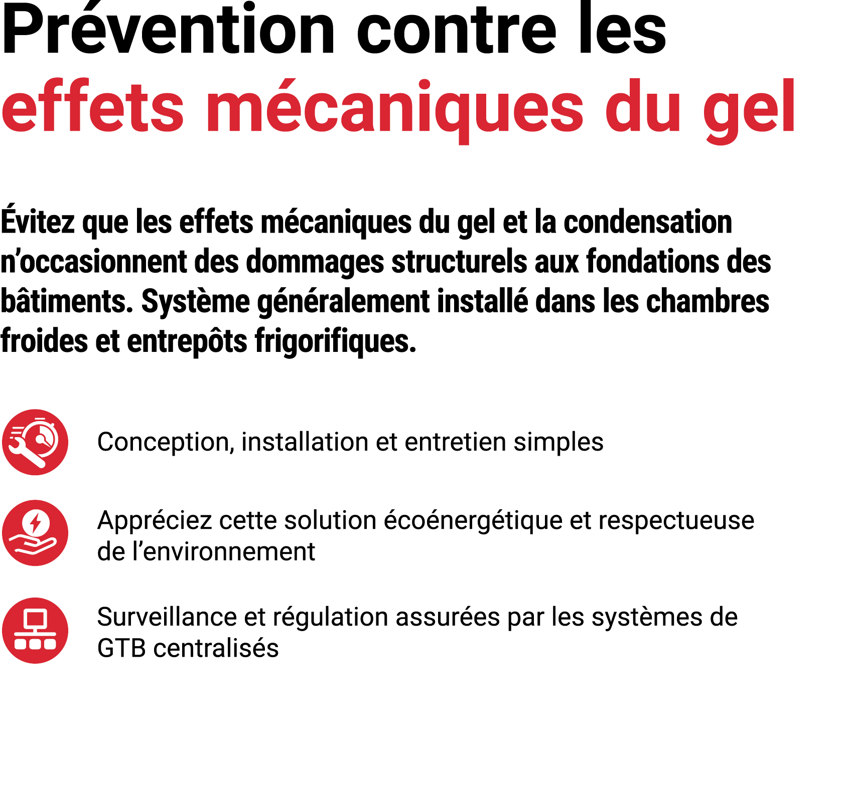 Pr vention contre les effets m caniques du gel vitez que les effets m caniques du gel et la condensation n’occasionn...